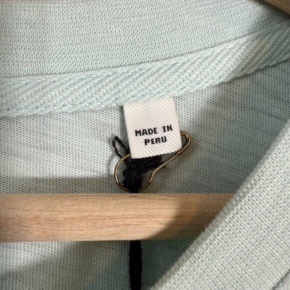 Billy Reid Short Sleeve Organic Cotton Henley Tee T-Shirt Mens XXL Pale Blue NWT - Picture 9 of 16